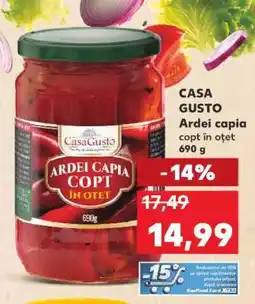 Kaufland CASA GUSTO Ardei capia copt în oțet 690 g Ofertă
