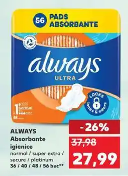 Kaufland ALWAYS Absorbante igienice Ofertă