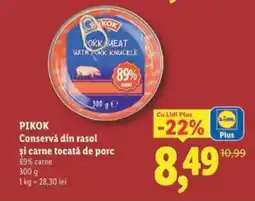 Lidl Pikok Conservă din rasol și carne tocată de porc Ofertă