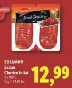 Lidl SOL&MAR Salam Chorizo feliat Ofertă