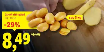 Cartofi albi spălați