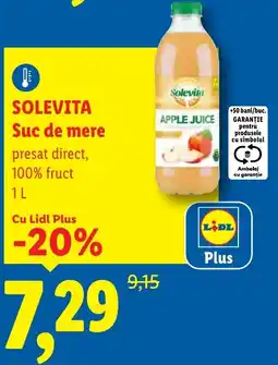 Lidl SOLEVITA Suc de mere Ofertă