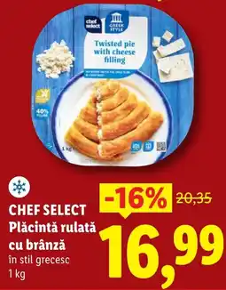 Lidl CHEF SELECT Plăcintă rulată cu brânză în stil grecesc Ofertă