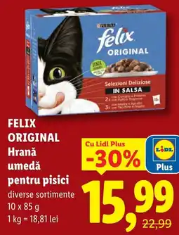 Lidl FELIX ORIGINAL Hranǎ umedă pentru pisici Ofertă