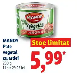 Lidl MANDY Pate vegetal cu ardei Ofertă