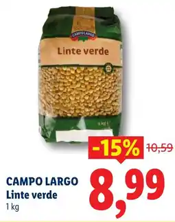 Lidl CAMPO LARGO Linte verde Ofertă