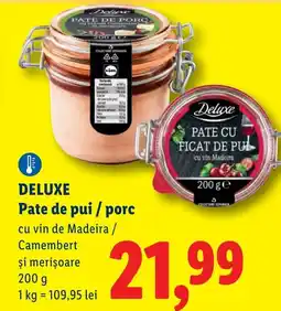 Lidl DELUXE Pate de pui / porc Ofertă