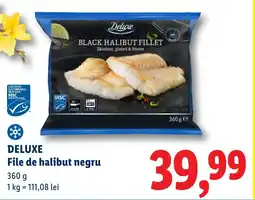 Lidl DELUXE File de halibut negru Ofertă
