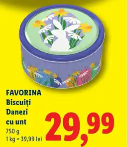 Lidl FAVORINA Biscuiţi Danezi cu unt Ofertă
