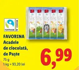 Lidl FAVORINA Acadele de ciocolată, de Paşte Ofertă