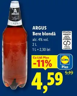 Lidl ARGUS Bere blondă Ofertă