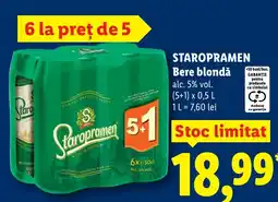 Lidl STAROPRAMEN Bere blondǎ Ofertă