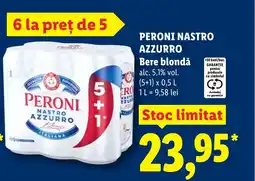Lidl PERONI NASTRO AZZURRO Bere blondǎ Ofertă
