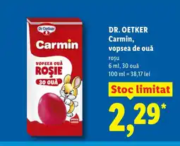 Lidl DR. OETKER Carmin, vopsea de ouǎ Ofertă