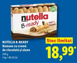 Lidl NUTELLA B-Ready Batoane cu cremă de ciocolată şi alune Ofertă