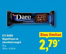 Lidl ETI DARE Napolitane cu ciocolată neagră Ofertă
