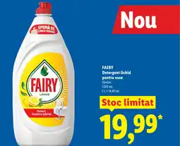 Lidl FAIRY Detergent lichid pentru vase Ofertă