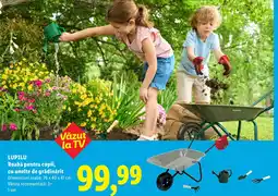 Lidl LUPILU Roabă pentru copii, cu unelte de grădinărit Ofertă