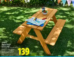 Lidl LUPILU Masă şi bancă pentru copii Ofertă