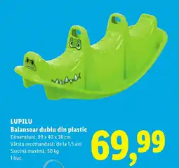 Lidl LUPILU Balansoar dublu din plastic Ofertă