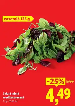 Lidl Salată mixtă mediteraneeană Ofertă
