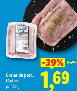 Lidl Cotlet de porc, fără os Ofertă
