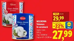 Lidl MILBONA Telemea în saramură Ofertă