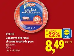 Lidl PIKOK Conservă din rasol şi carne tocată de porc Ofertă