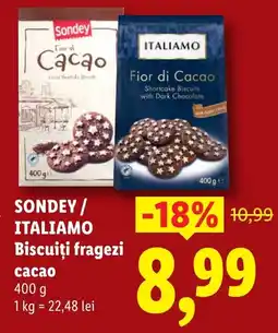 Lidl SONDEY / ITALIAMO Biscuiţi fragezi cacao Ofertă