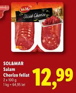 Lidl SOL&MAR Salam Chorizo feliat Ofertă