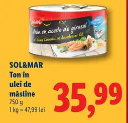 Lidl SOL&MAR Ton în ulei de măsline Ofertă