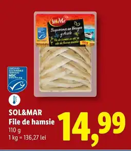 Lidl SOL&MAR File de hamsie Ofertă