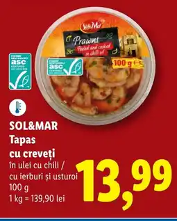 Lidl SOL&MAR Tapas cu creveţi Ofertă