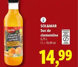 Lidl SOL&MAR Suc de clementine Ofertă