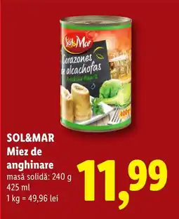 Lidl SOL&MAR Miez de anghinare Ofertă