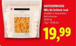Lidl HATHERWOOD Mix de brânză rasă cheddar şi mozzarella / Red Leicester Ofertă
