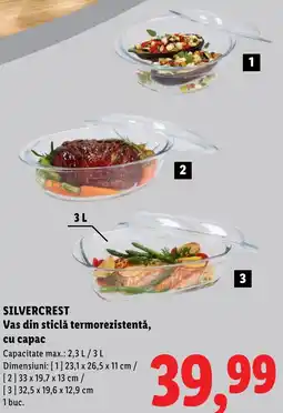 Lidl SILVERCREST Vas din sticlă termorezistentă, си сарас Ofertă