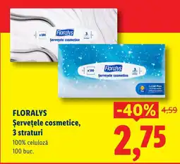 Lidl FLORALYS Şervețele cosmetice, 3 straturi Ofertă