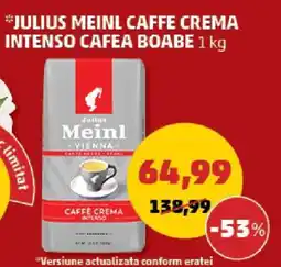 Penny JULIUS MEINL CAFFE CREMA INTENSO CAFEA BOABE 1 kg Ofertă