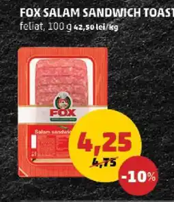 Penny FOX Salam sandwich toast Ofertă