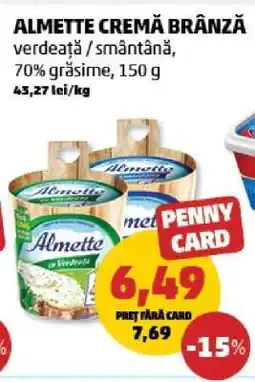 Penny Almette Cremă Brânză Ofertă