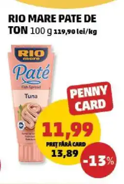 Penny RIO MARE PATE DE TON Ofertă