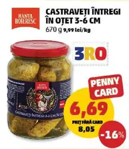 Penny Castraveți întregi în oțet 3-6 cm Ofertă