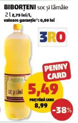 Penny BIBORTENI soc și lămâie Ofertă