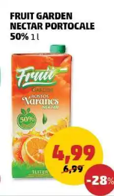 Penny FRUIT GARDEN NECTAR PORTOCALE 50% 1L Ofertă
