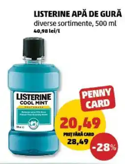 Penny LISTERINE Apă de gură Ofertă