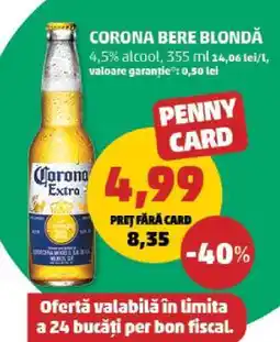 Penny CORONA Bere blondă Ofertă