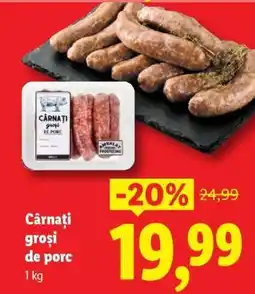 Lidl Cârnați groși de porc Ofertă