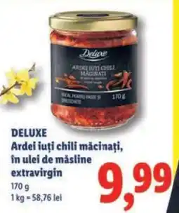 Lidl DE LUXE Ardei iuți chili măcinați, în ulei de măsline extravirgin Ofertă