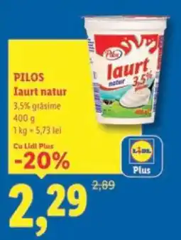 Lidl Pilos Iaurt natur Ofertă